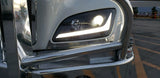 ( PAIR ) AFTERMARKET PETERBILT 579  587 HEADLIGHT WITH LED HALO +  ND10 H11 LOW BEAM + ND10 H1 HIGH BEAM BULBS PLUS FREE SHIPPING