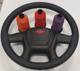 DIY ALL LEATHER 18 " STEERING WHEEL COVER FOR PACCAR TRUCKS